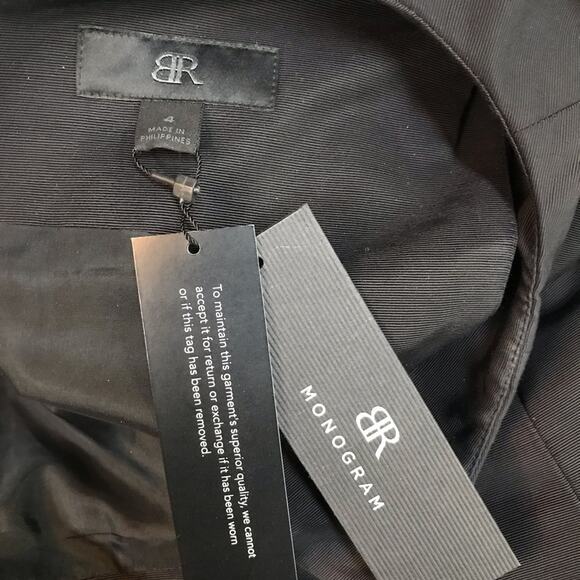 Banana Republic Monogram Black Pleated Tiered NWT Size 4 - Picture 5 of 7